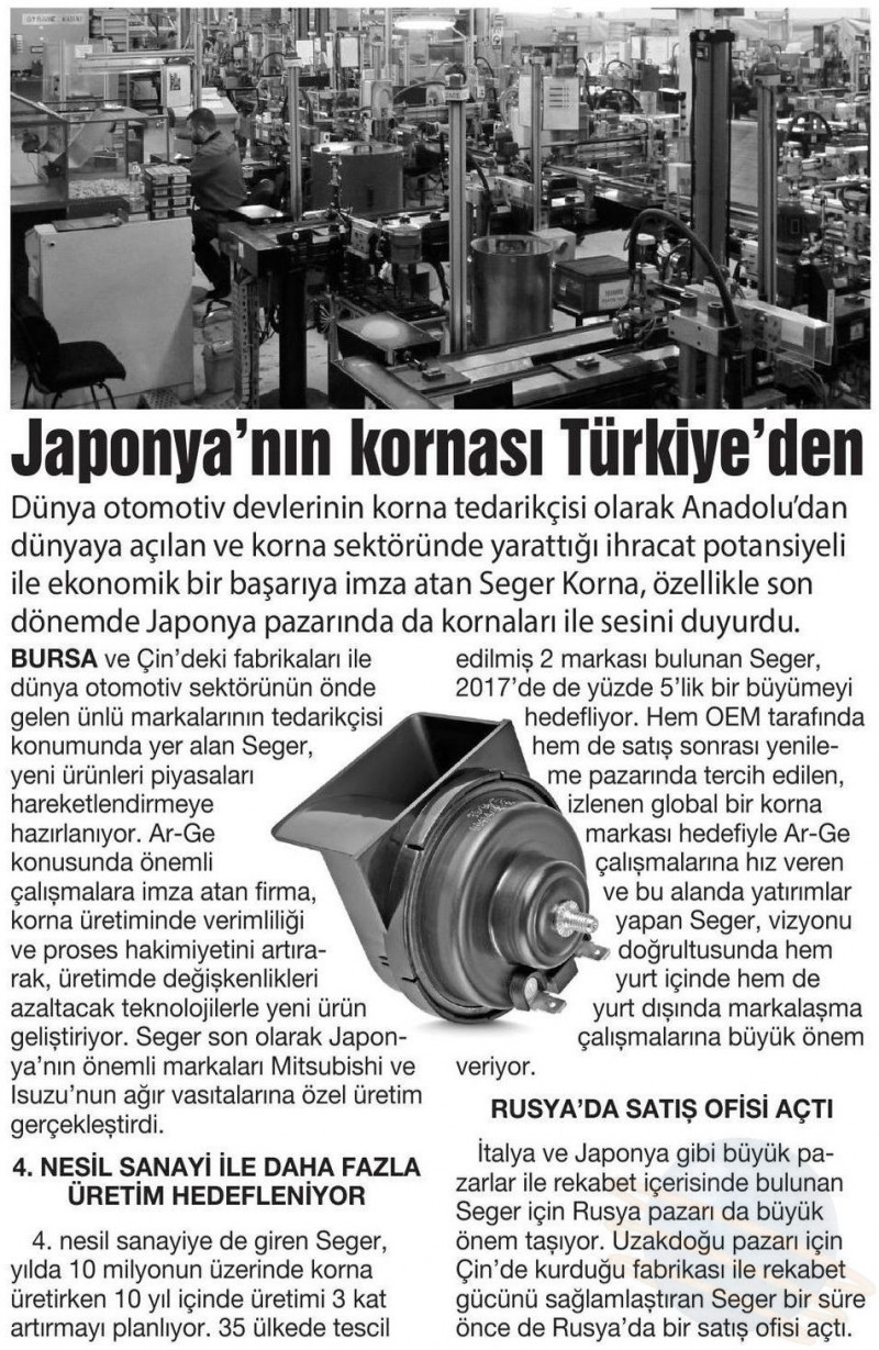 Japnya\'nın kornası Türkiye\'den - 30/09/2017 Ekonomik Gündem